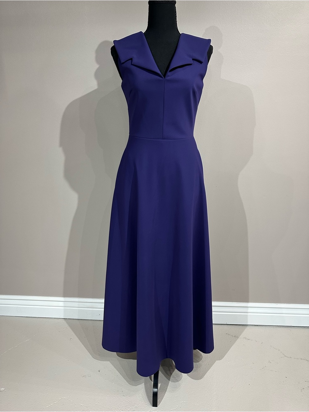Sleeveless Collared Midi Dress in Deep Violet from Greta Constantine